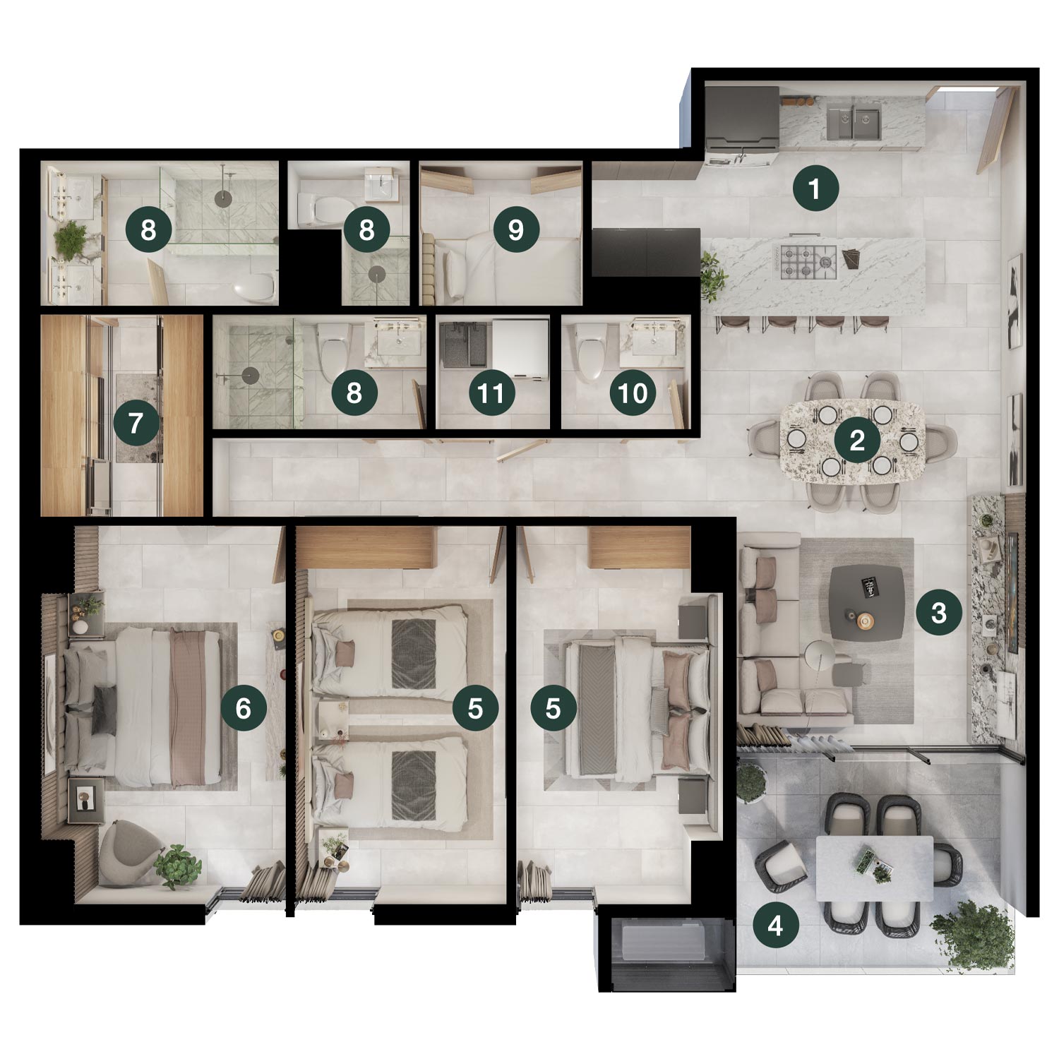 Tipología E Torre 1